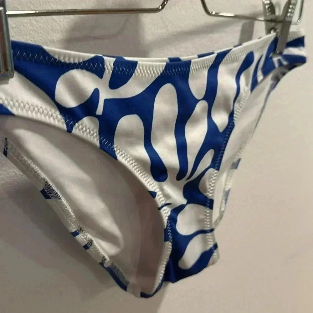 Solid & Striped The Eva Bottom - Azure Leaf Print - Picture 4 of 5